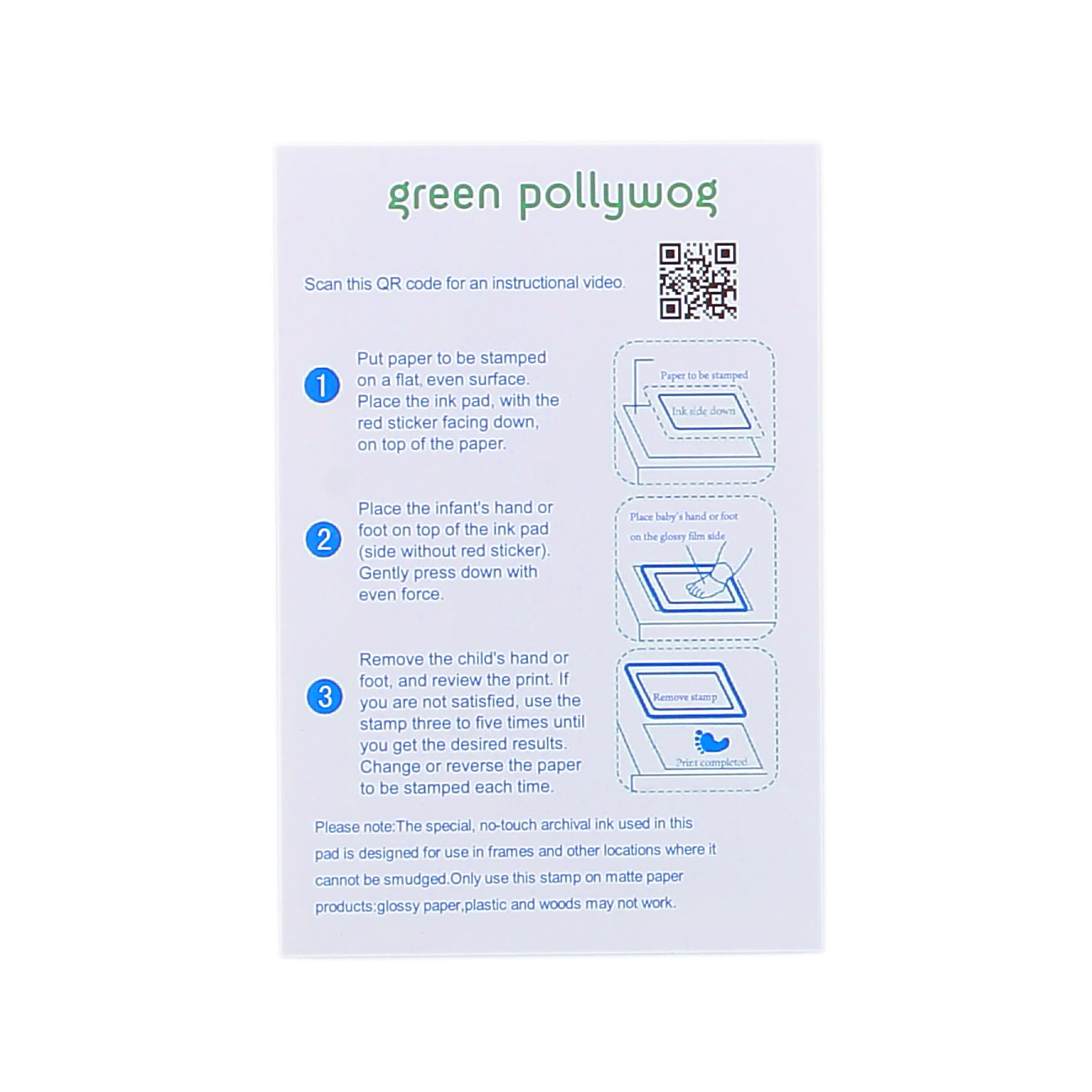 Green Pollywog - Extra-Large Clean Touch Inkless Ink Pad for Pets | Pawprints for Dogs & Cats Non-Toxic | Paw Print Stamp Kit | Dog Paw Print Kit | Cat Footprint Keepsake