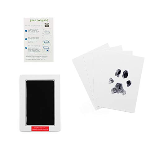 Green Pollywog - Extra-Large Clean Touch Inkless Ink Pad for Pets | Pawprints for Dogs & Cats Non-Toxic | Paw Print Stamp Kit | Dog Paw Print Kit | Cat Footprint Keepsake